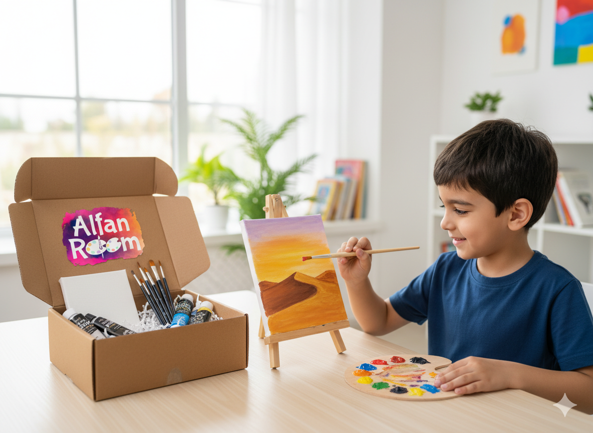 مجموعة تلوين فنية متكاملة على القماش