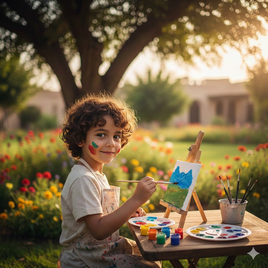 🎨 من لوحة قماشية بيضاء إلى تحفة فنية: إطلاق العنان للمهارات الفنية للمبتدئين لدى الأطفال