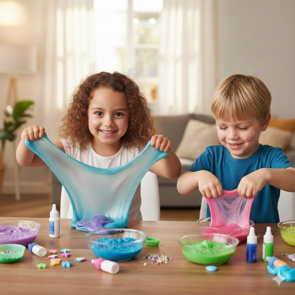 🧠 أبعد من متعة الفوضى: كيف يعزز صنع السلايم التطور الحسي