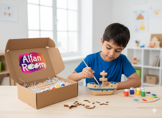 مجموعة تلوين الحرف الخشبية اليدوية
