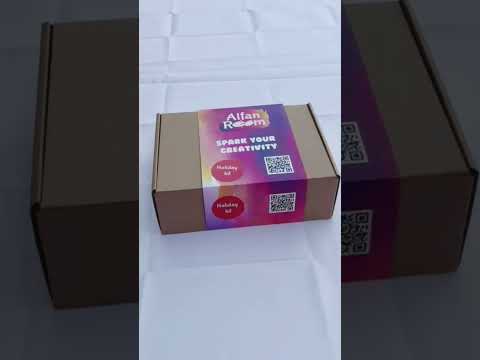 Alfan Room DIY Holiday Kit, all-in-one seasonal craft box for kids to create personalized holiday gifts and ornaments